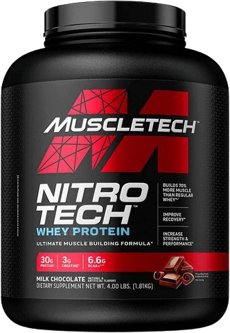 MuscleTech Nitro Tech Whey Protein, 1810 g Příchuť: Jahoda
