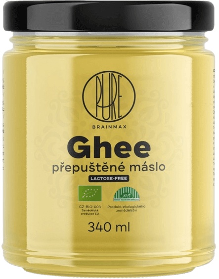 Levně BrainMax Pure Ghee Přepuštěné máslo BIO 340 ml