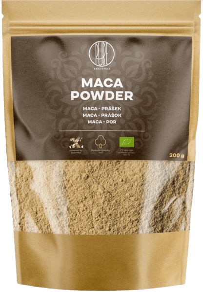 BrainMax Pure Maca BIO prášek, 200 g
