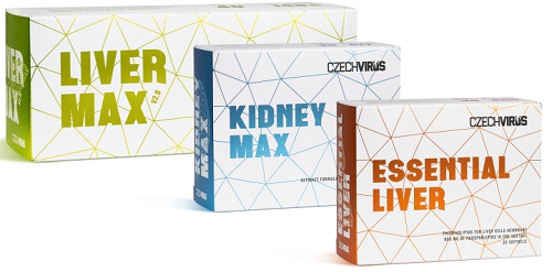 Levně Czech Virus Liver MAX V2.0 120 kapslí + Kidney MAX 30 kapslí + Essential Liver 30 kapslí VÝHODNÝ BALÍČEK