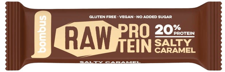 Levně Bombus Raw Protein bar 50 g - slaný karamel