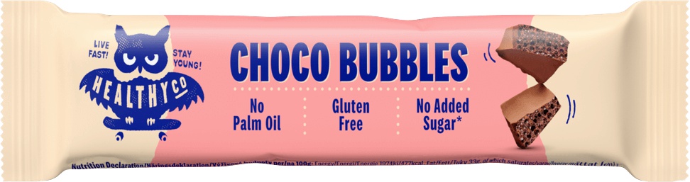 FCB  HealthyCo Milk Chocolate Bar 30 g - choco bubbles