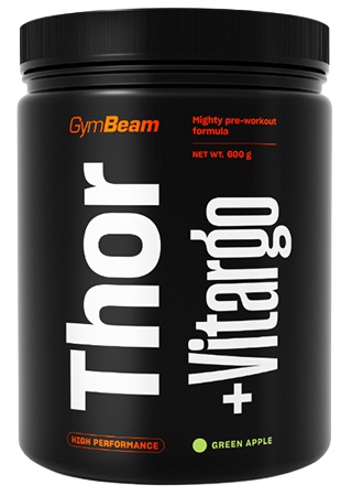 GymBeam Předtréninkový stimulant Thor Fuel + Vitargo 600 g - zelené jablko