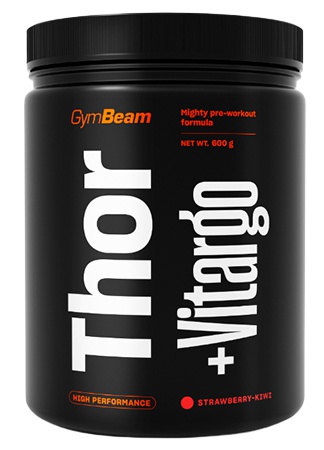 GymBeam Předtréninkový stimulant Thor Fuel + Vitargo 600 g - jahoda/kiwi