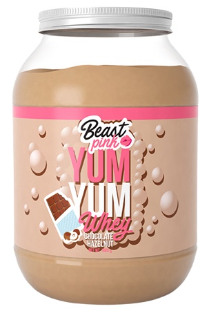 GymBeam BeastPink Protein Yum Yum Whey 1000 g - čokoláda/lískový oříšek