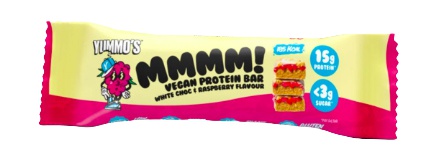 Yummo's Mmmm! Vegan Protein Bars 55 g - bílá čokoláda/malina