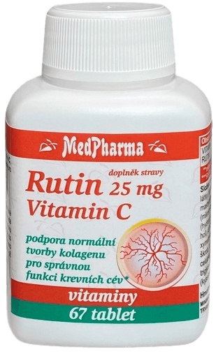 Levně MedPharma Rutin 25 mg + Vitamin C 67 tablet
