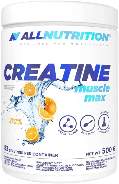 AllNutrition Creatine Muscle Max, Kreatin Monohydrát, 500 g Příchuť: Pomeranč