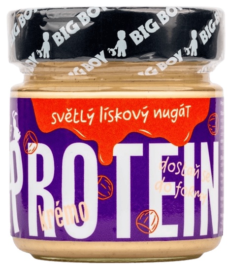 Levně Big Boy Protein Kremo White Nougat - Světlý proteinový krém s lískovými ořechy 220 g