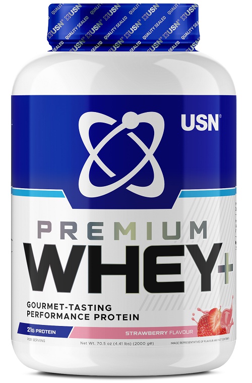 Levně USN (Ultimate Sports Nutrition) USN Whey+ Premium Protein 2000 g - jahoda