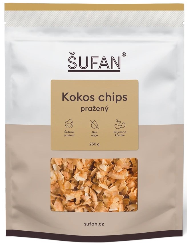 Levně Šufan Kokos Chips Pražený 250 g