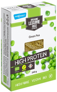 Levně MaxSport BIO Proteinová luštěninová rýže 240 g - rýže zelený hrášek