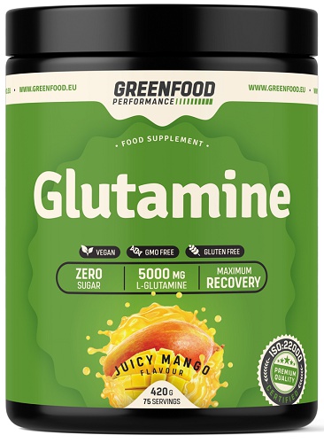 Levně GreenFood Performance Glutamine 420 g - mango