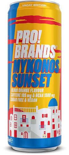 FCB AminoPRO (ProBrands BCAA Drink) 330 ml - Mykonos Sunset (Blood Orange)