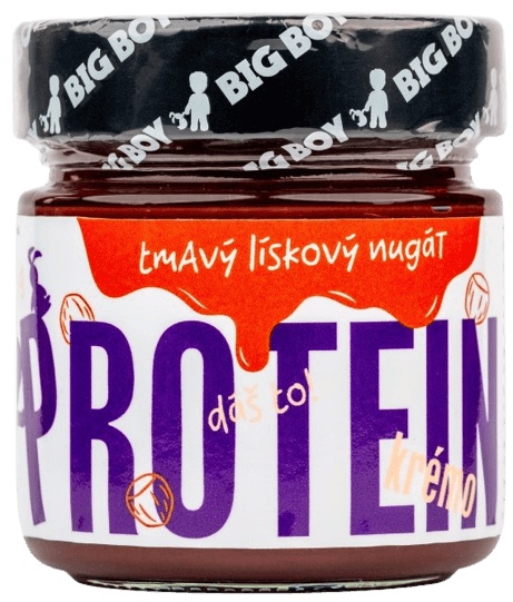 Levně Big Boy Protein Kremo Dark Nougat - Tmavý proteinový krém s lískovými ořechy 220 g