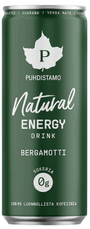 Puhdistamo Natural Energy Drink 330 ml - bergamot