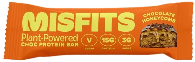 Levně Misfits Vegan Protein Bar 45 g - Milk Chocolate Honeycomb