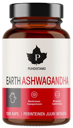 Puhdistamo Earth Ashwagandha BIO 120 kapslí