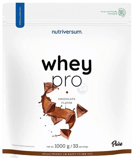 Nutriversum Whey Protein Pro 1000 g - čokoláda + Vitamin C ZDARMA