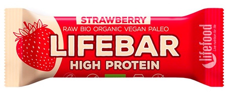Levně Lifefood Lifebar Protein BIO 47 g - jahoda VÝPRODEJ 21.4.2024