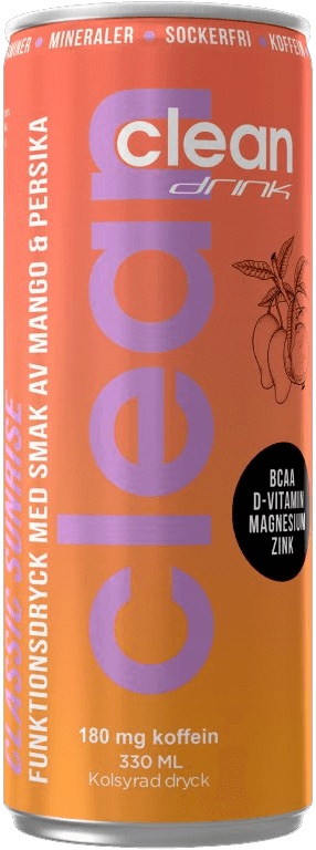 Clean Drink BCAA 330 ml - mango/broskev (Classic Sunrise)