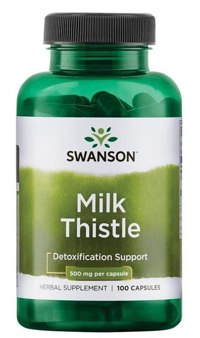 Levně Swanson Milk Thistle (Ostropestřec mariánský) 500 mg 100 kapslí