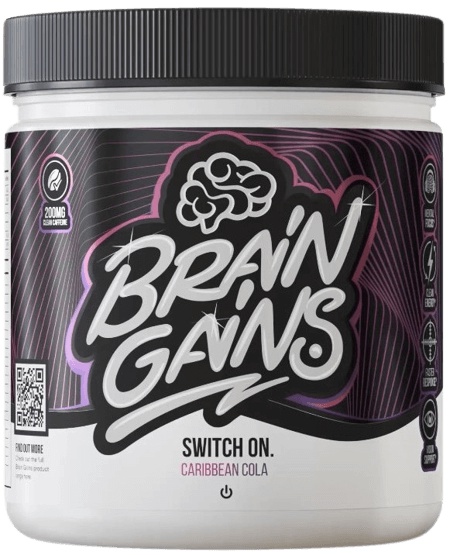 Levně Brain Gains Switch On 225 g (S KOFEINEM) - caribbean cola