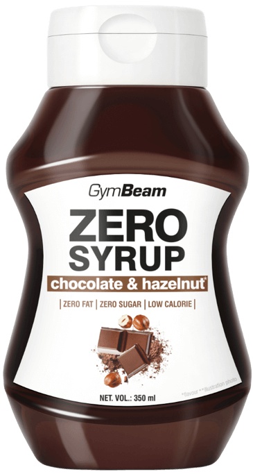GymBeam Zero Syrup 350 ml - čokoláda/lískový oříšek