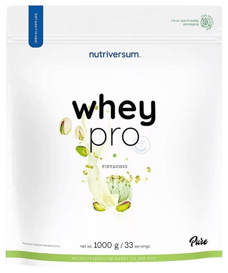 Nutriversum Whey Protein Pro 1000 g - pistácie + Vitamin C ZDARMA