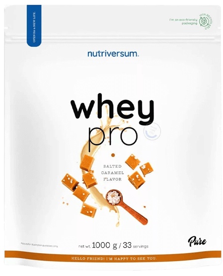 Nutriversum Whey Protein Pro 1000 g - slaný karamel + Vitamin C ZDARMA
