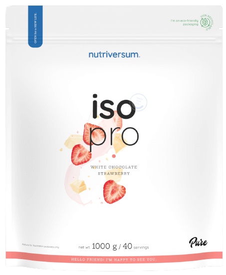 Levně Nutriversum Iso Pro Protein 1000 g - bílá čokoláda/jahoda