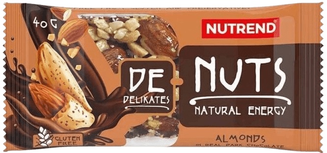 Levně Nutrend DeNuts 40g - Mandle v hořké čokoládě