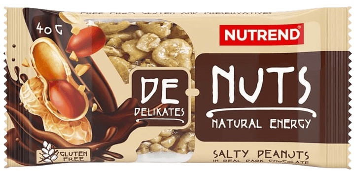 Levně Nutrend DeNuts 40g - Slané arašídy v hořké čokoládě