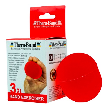 Levně Thera-Band Hand Exerciser XL - Posilovač rukou gelové vajíčko - červené (měkké)