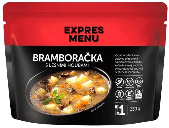 Levně Expres menu Jednoporcová polévka 330 g - Bramboračka s lesními houbami