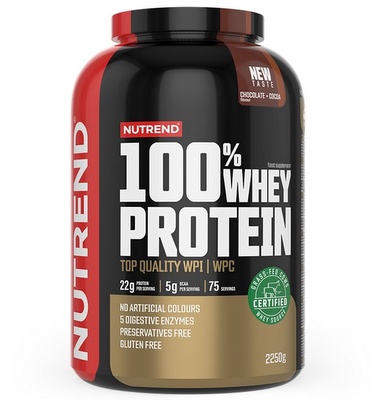 Nutrend 100% Whey Protein 2250 g - bílá čokoláda/kokos