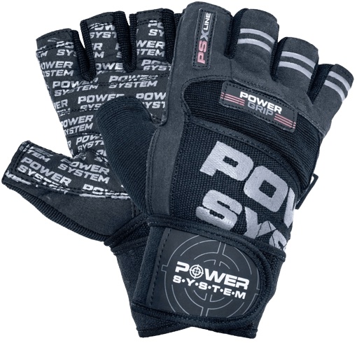 Levně Power System Fitness rukavice POWER GRIP černá - M