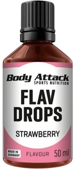 Levně Body Attack Flav Drops 50 ml - Jahoda