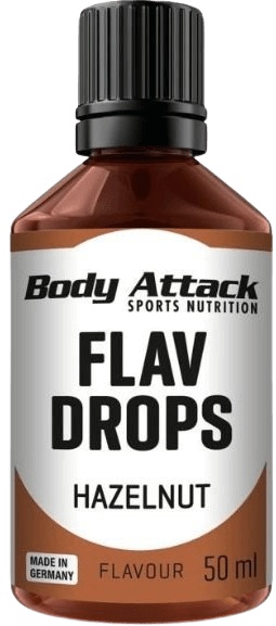 Levně Body Attack Flav Drops 50 ml - Lískový oříšek