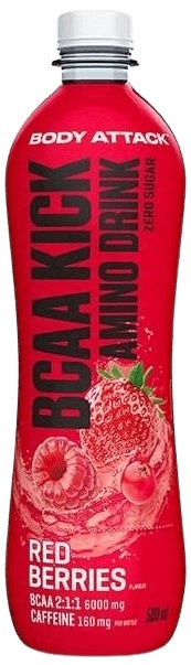 Nutrend Body Attack Bcaa Kick 500 ml - red berries