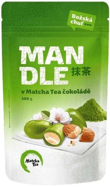 Levně Matcha Tea Mandle v Matcha Tea čokoládě 100 g VÝPRODEJ 5.2024