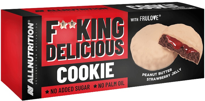 All Nutrition AllNutrition F**king Delicious Cookie 128 g - arašídové máslo/jahodový džem
