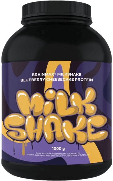 Levně BrainMax Milkshake Protein 1000 g - borůvkový cheesecake