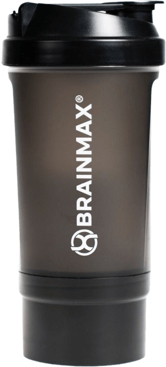 BrainMax vícedílný šejkr 500 ml + 200 ml - černý