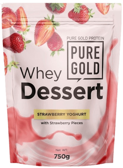 PureGold Whey Dessert 750 g - jahodový jogurt