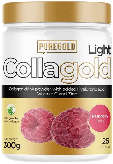 Levně PureGold Collagold + kys. hyaluronová 300 g - malina