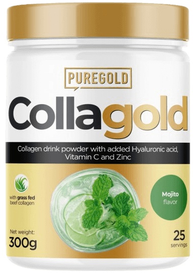 Levně PureGold Collagold + kys. hyaluronová 300 g - mojito