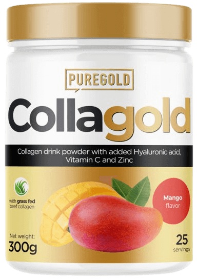 PureGold Collagold + kys. hyaluronová 300 g - mango