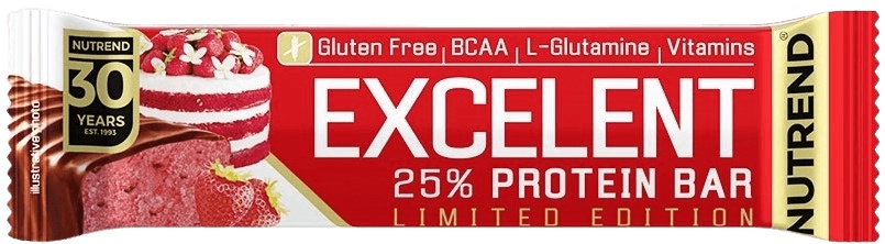 Nutrend Excelent Protein Bar 85 g - jahodový dort (limitovaná edice)