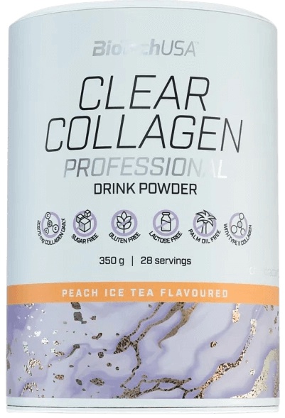 Biotech USA BiotechUSA Clear Collagen Professional 350 g - broskvový ledový čaj